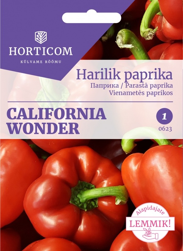 Harilik paprika California Wonder 1g
