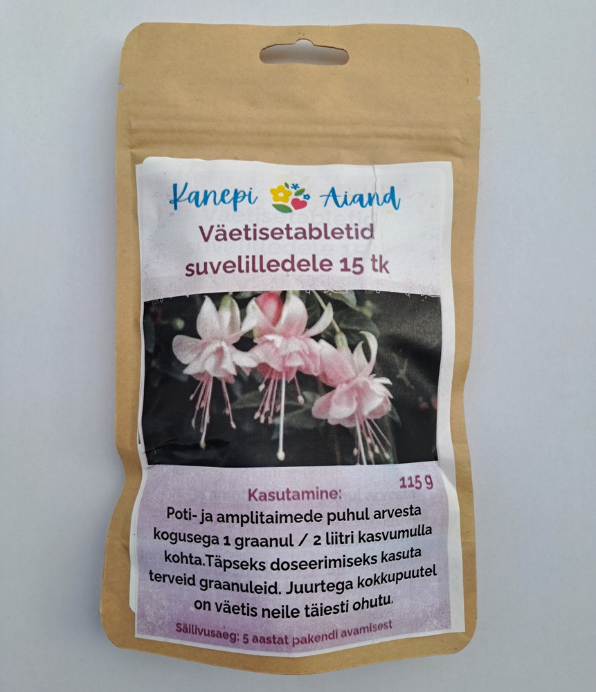 Väetisetabletid suvelilledele 15tk
